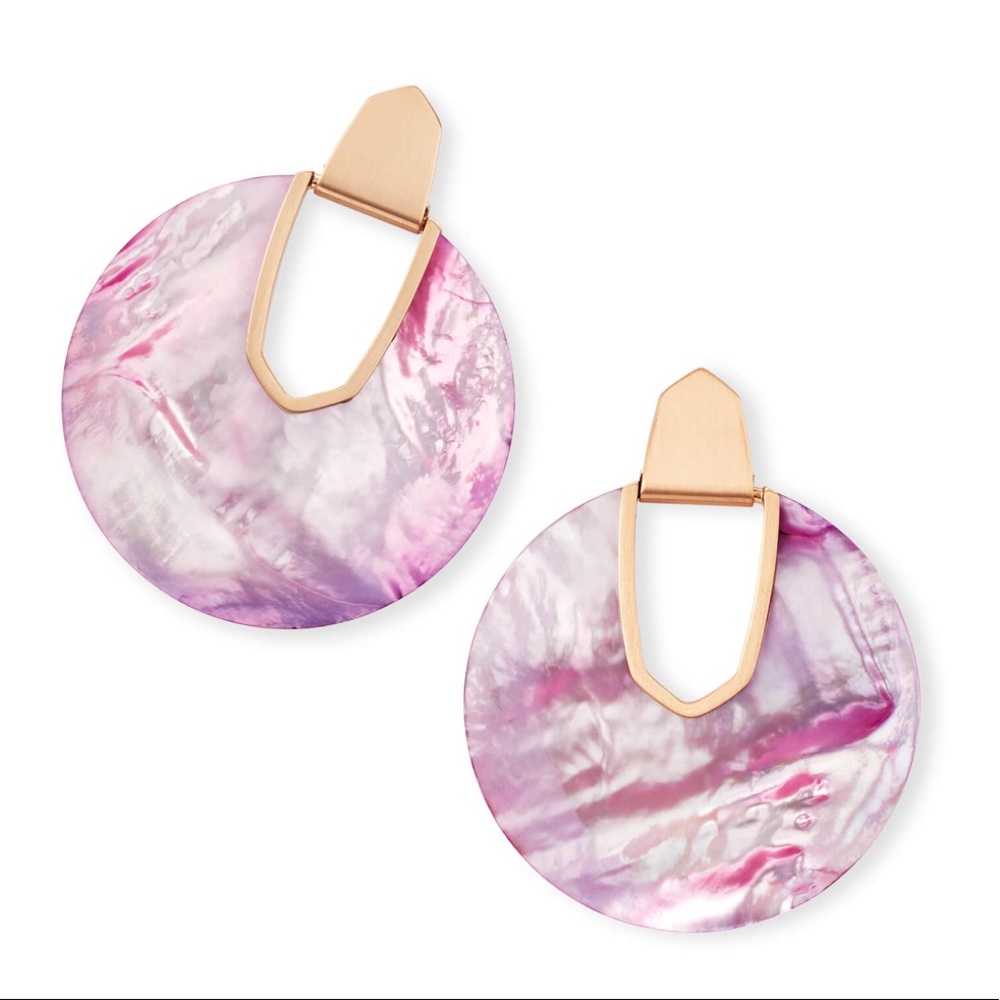 Kendra Scott Diane Statement Earrings Lilac Pearl